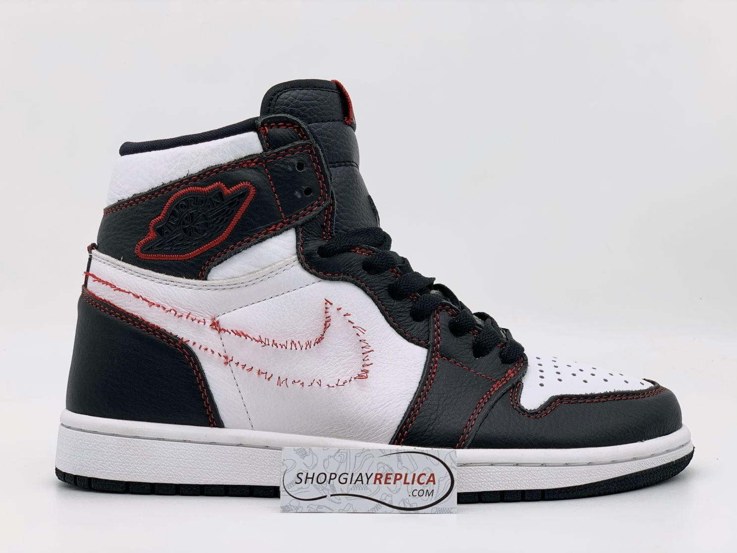 Giày Nike Air Jordan 1 Retro High Defiant White Black Gym Red