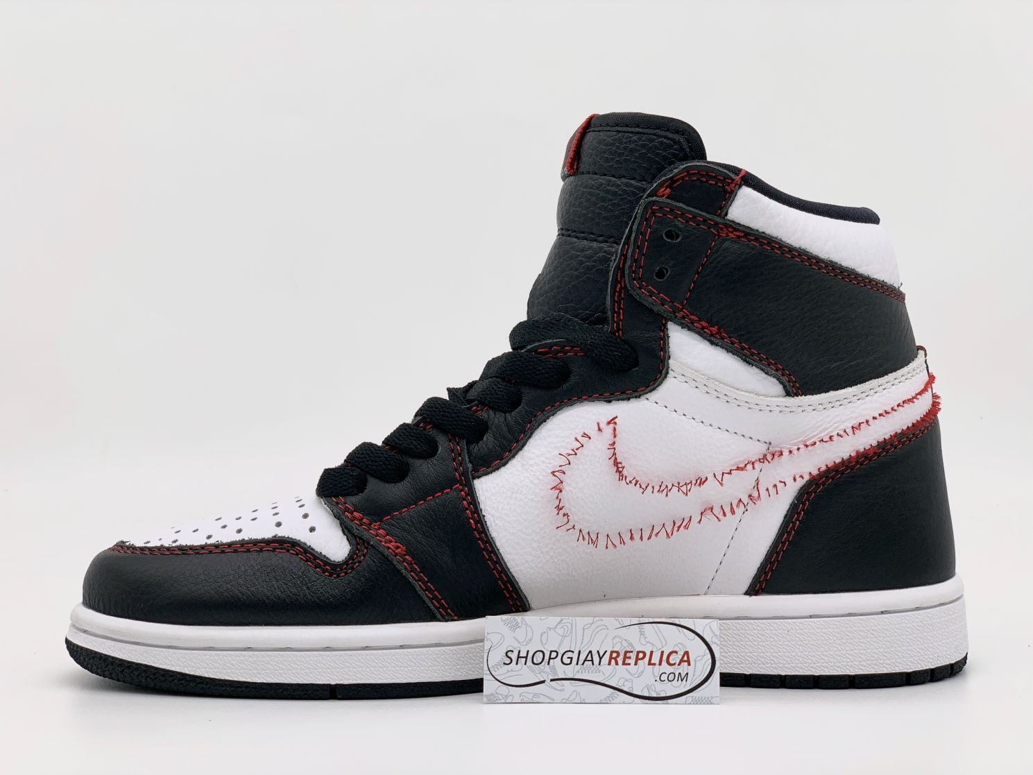 Giày Nike Air Jordan 1 Retro High Defiant White Black Gym Red