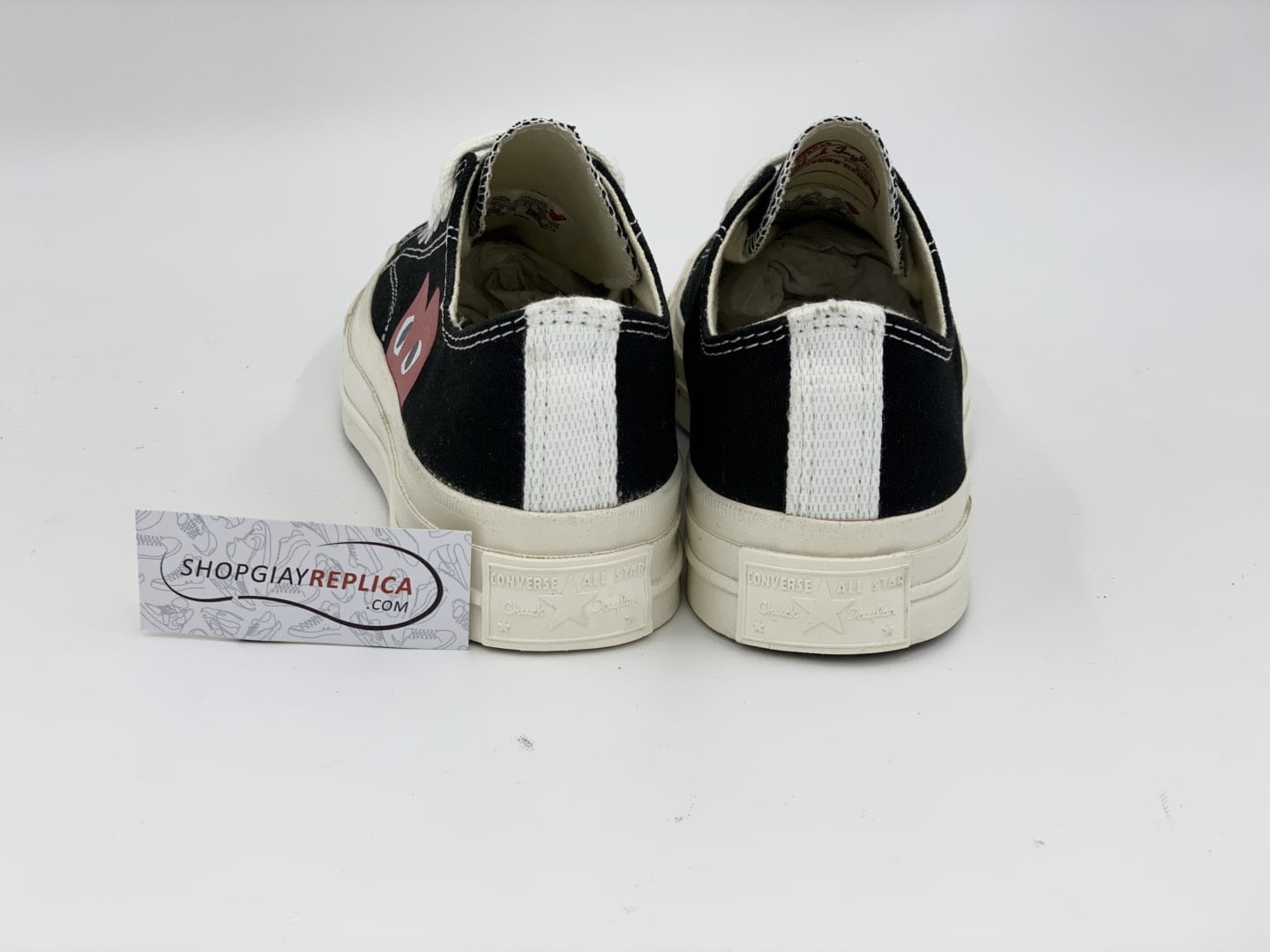 Giày Converse CDG đen cổ thấp replica