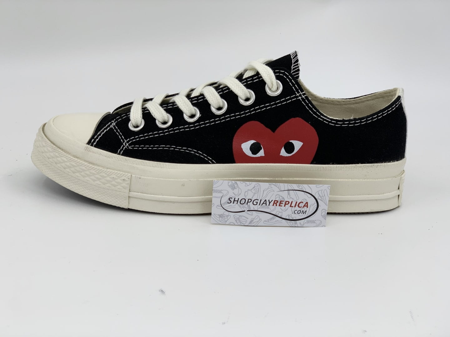 Giày Converse CDG đen cổ thấp replica