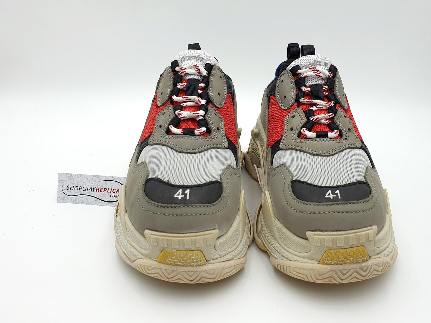 Giày Balenciaga Triple S xanh đỏ replica 1:1
