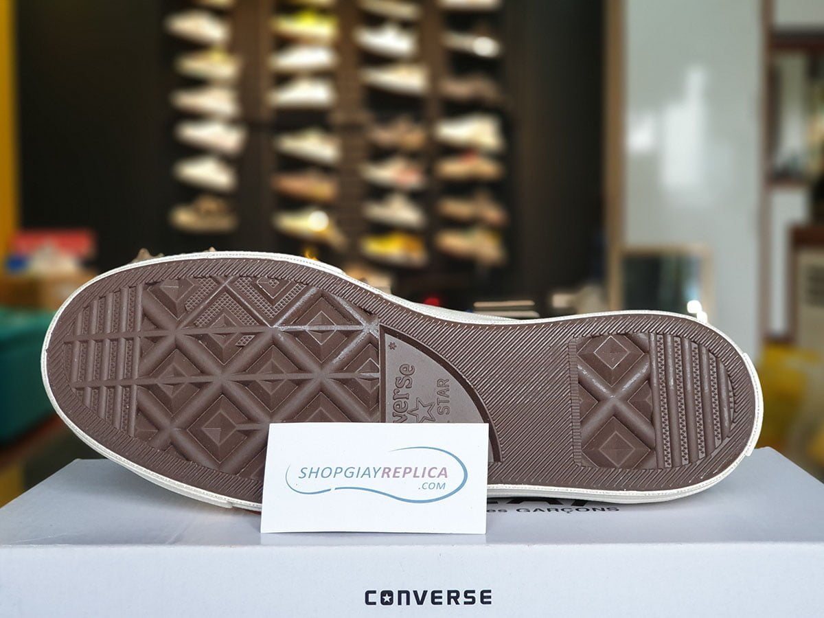 giày converse cdg den co cao replica