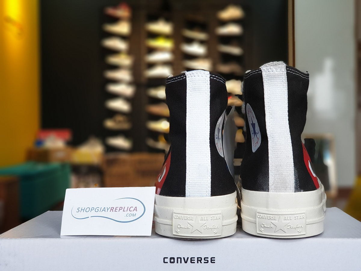 giày converse cdg den co cao replica