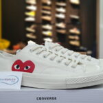 giày converse tim thấp trắng replica