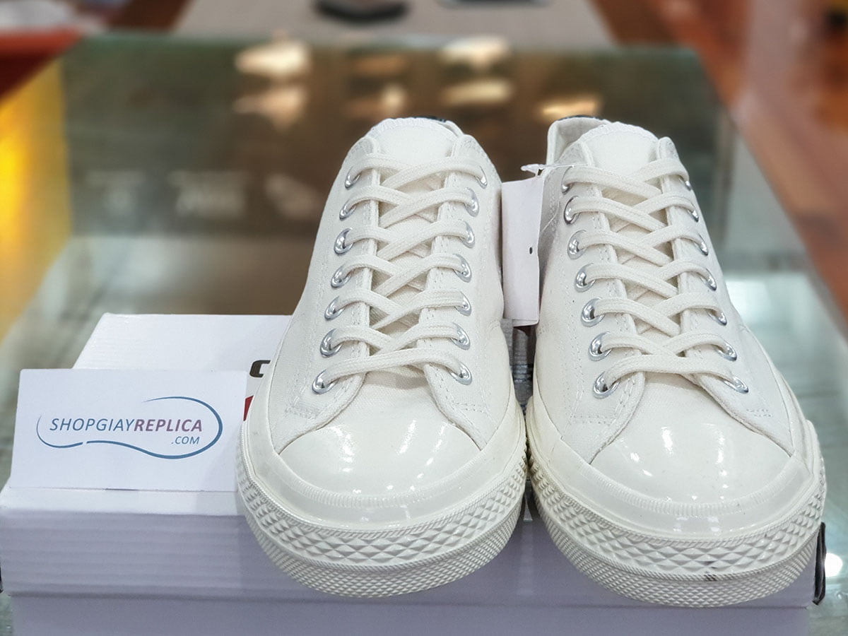 giày converse tim thấp trắng replica