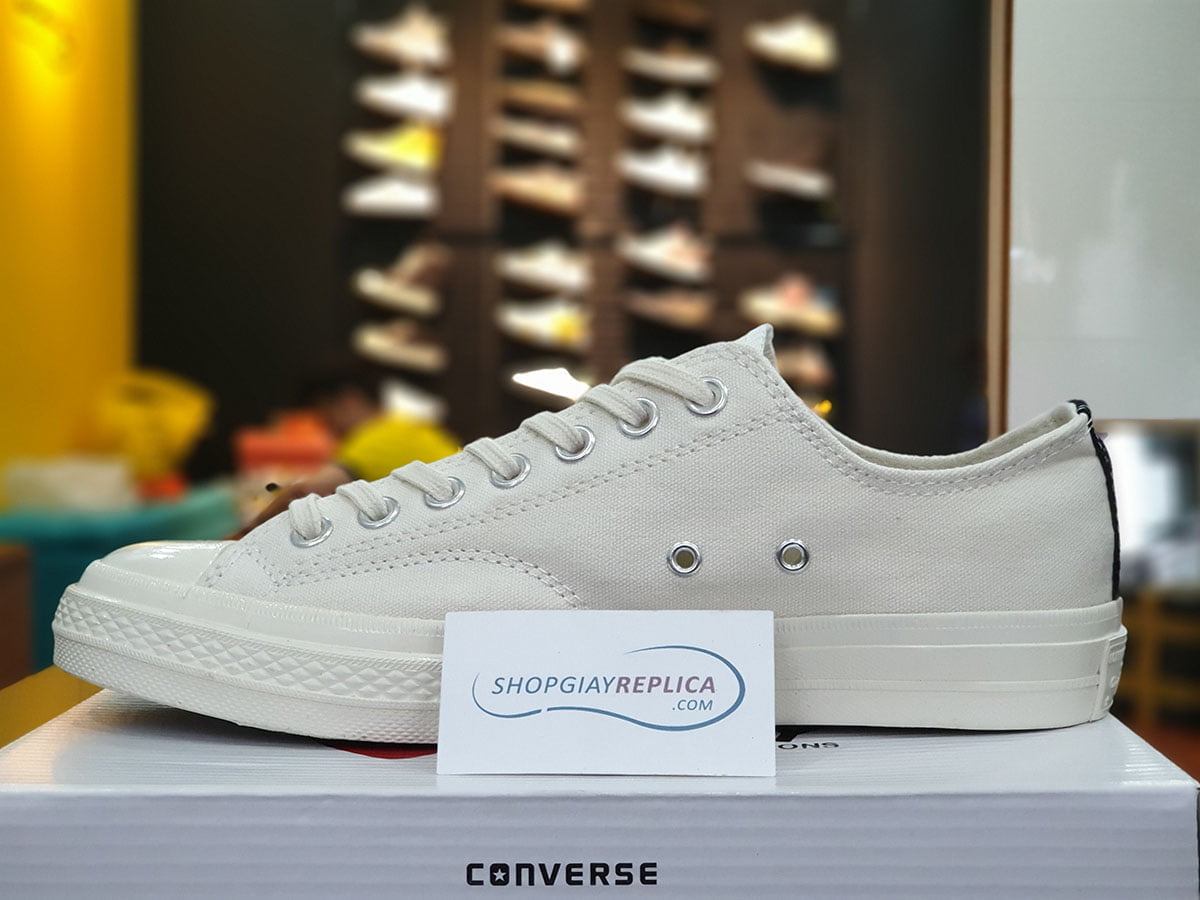 giày converse play white low replica