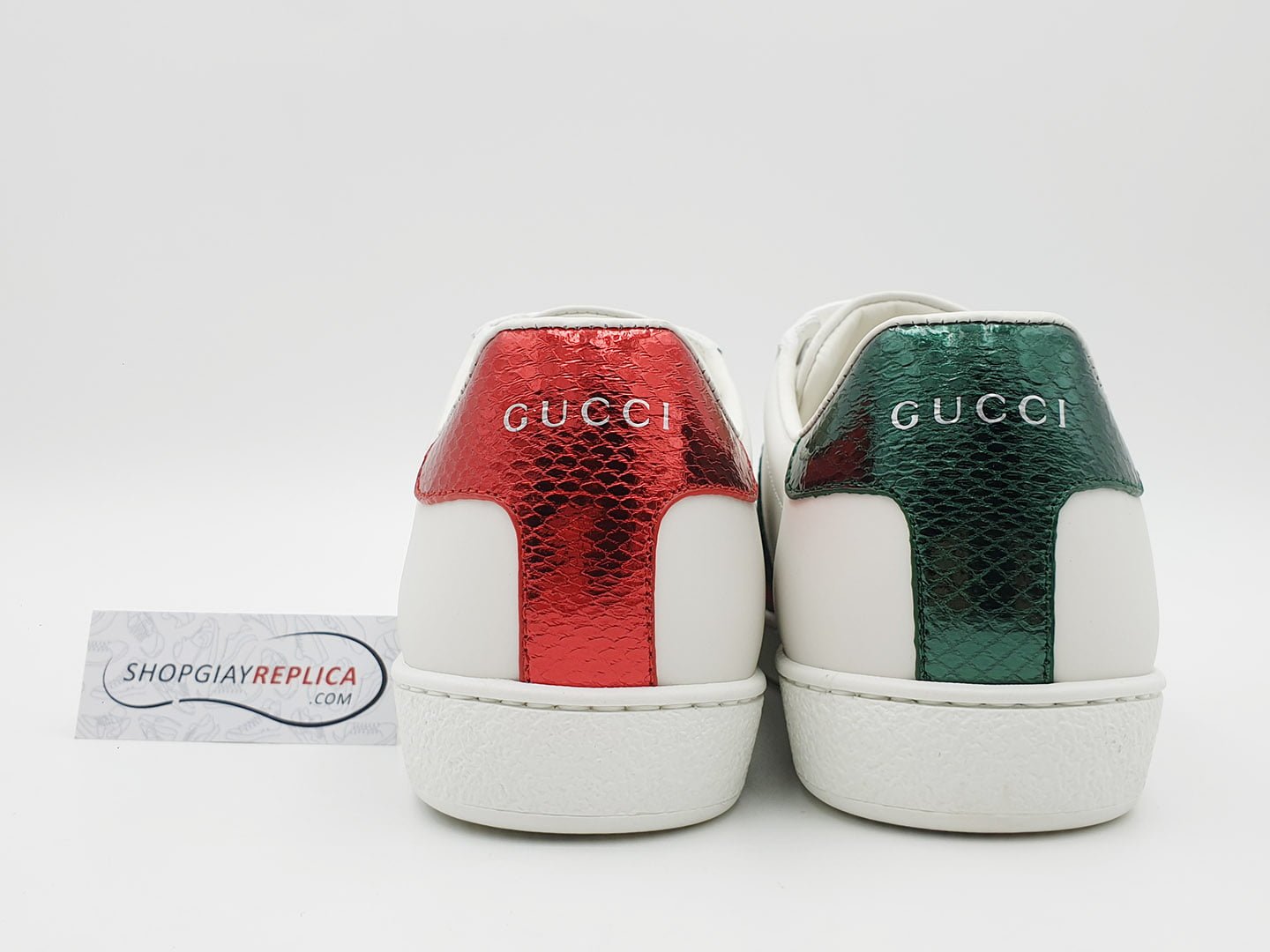 gót giày gucci ong bằng da rắn thật
