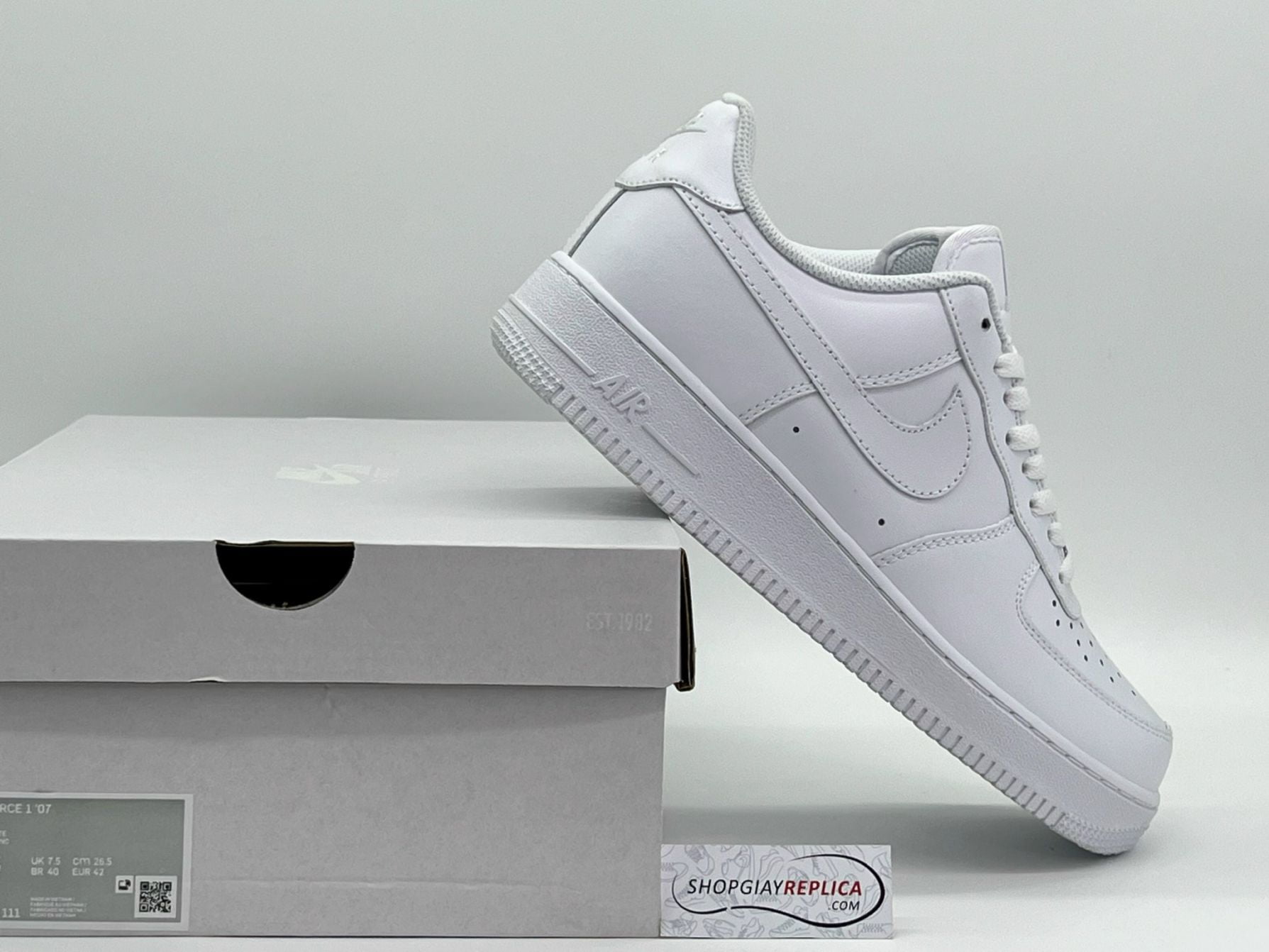 Giày Nike Air Force 1 full trắng