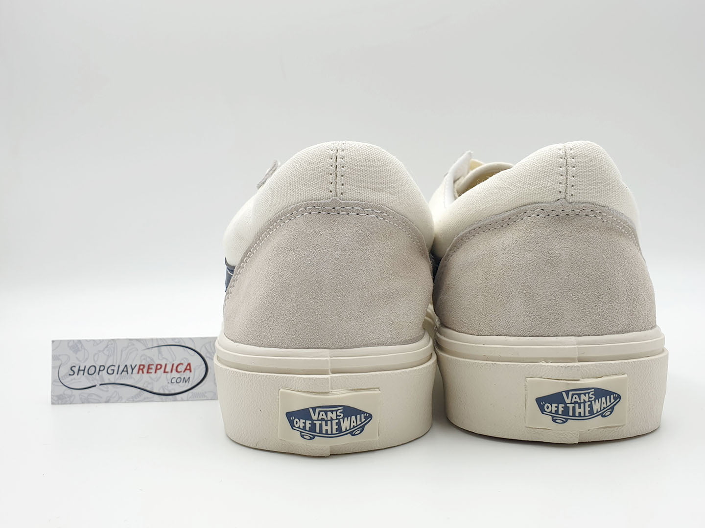 giày vans old skool trang soc xanh replica