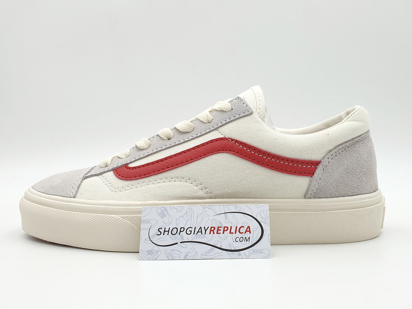 giày vans old skool trang soc do replica