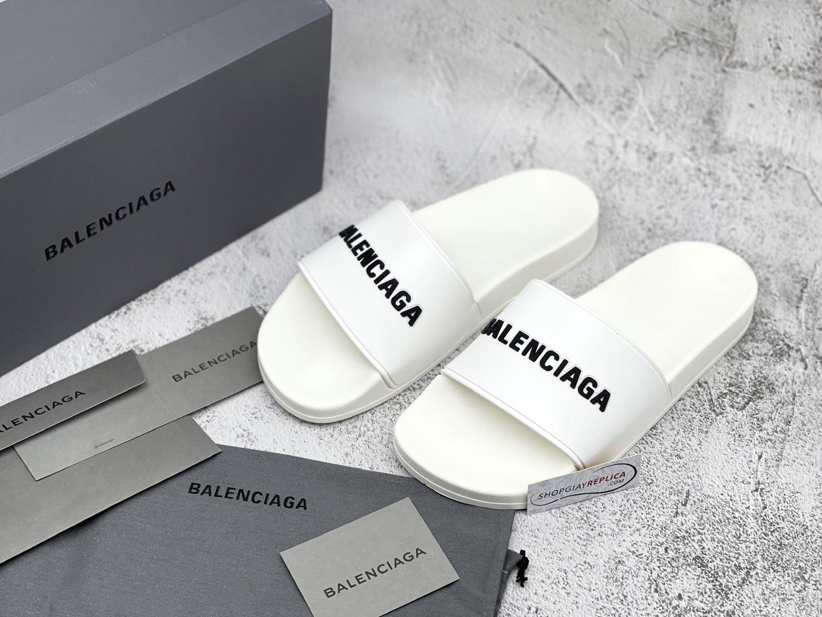 dép balenciaga trắng