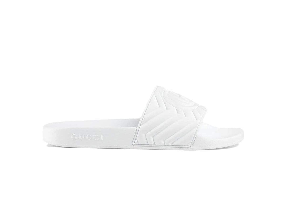 Dép Gucci Matelasse Slide White Replica