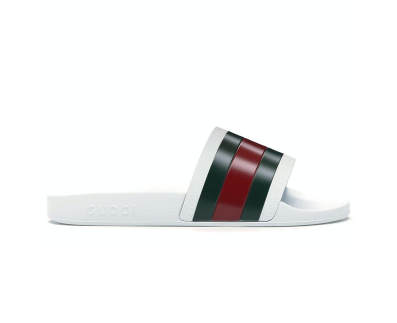 Dép Gucci Pursuit Pool Slides White Replica