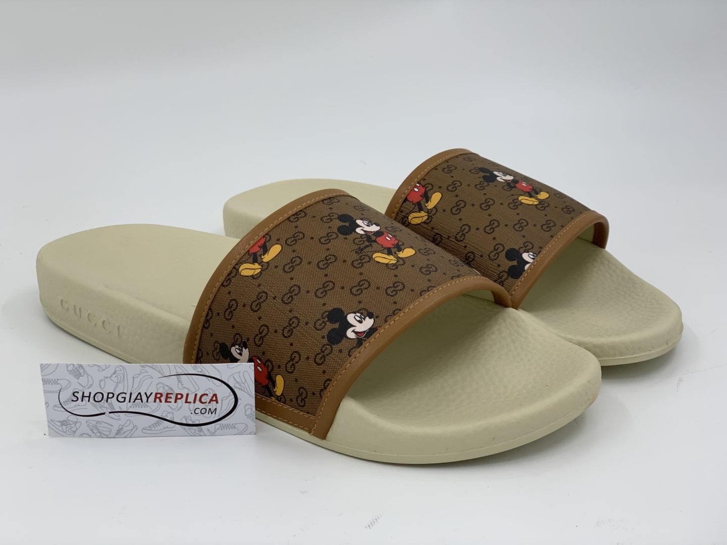 Dép Gucci x Disney Slide White siêu cấp
