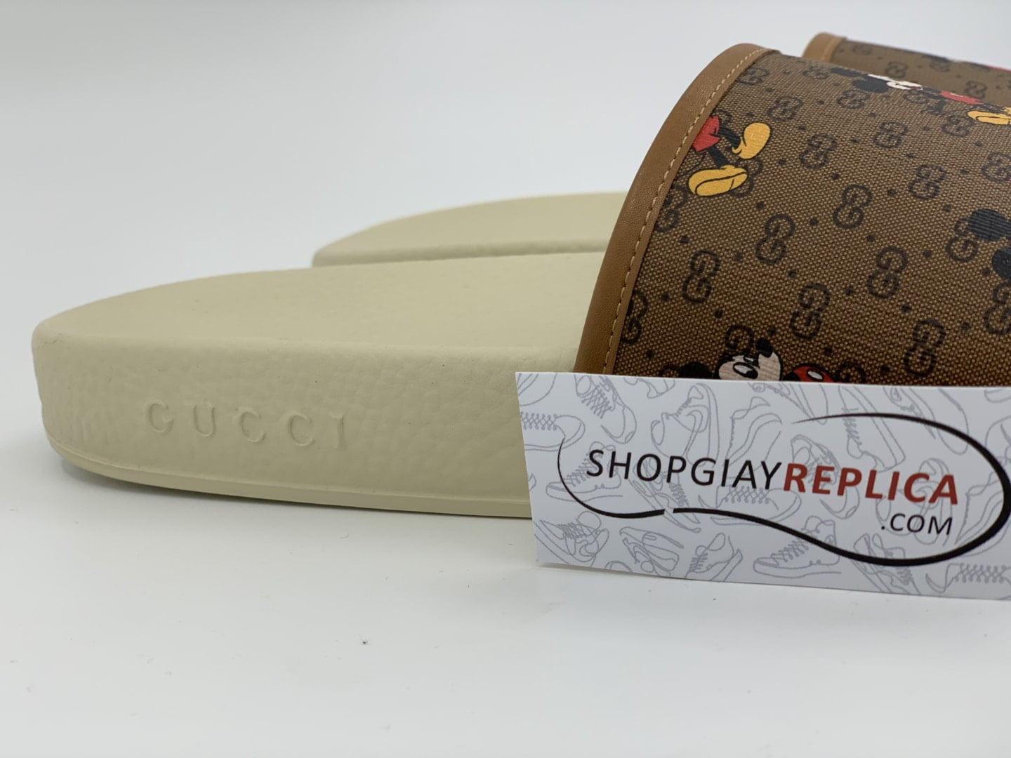 Dép Gucci x Disney Slide White siêu cấp