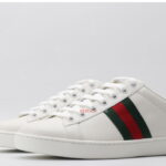 Giày Gucci Ace Leather Sneaker With Green Crocodile Like Auth
