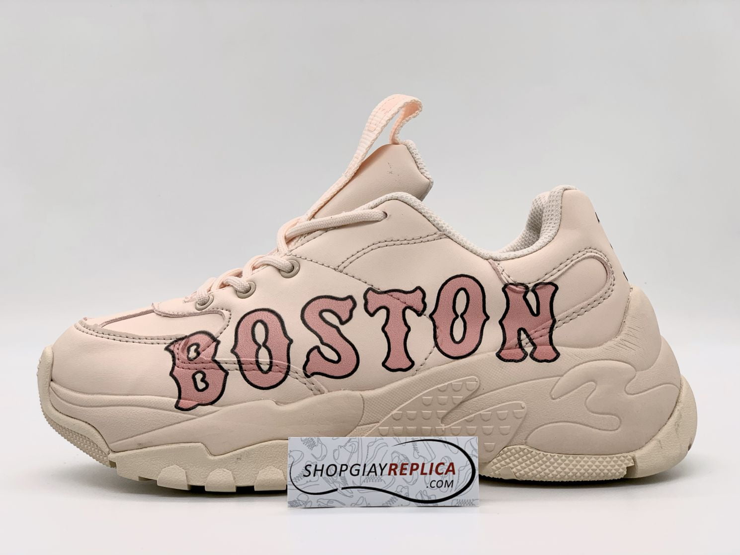 giày MLB Boston hồng