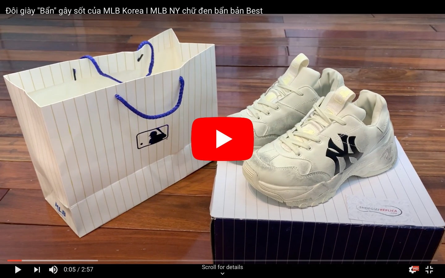 Video unbox giày mlb ny đen bẩn