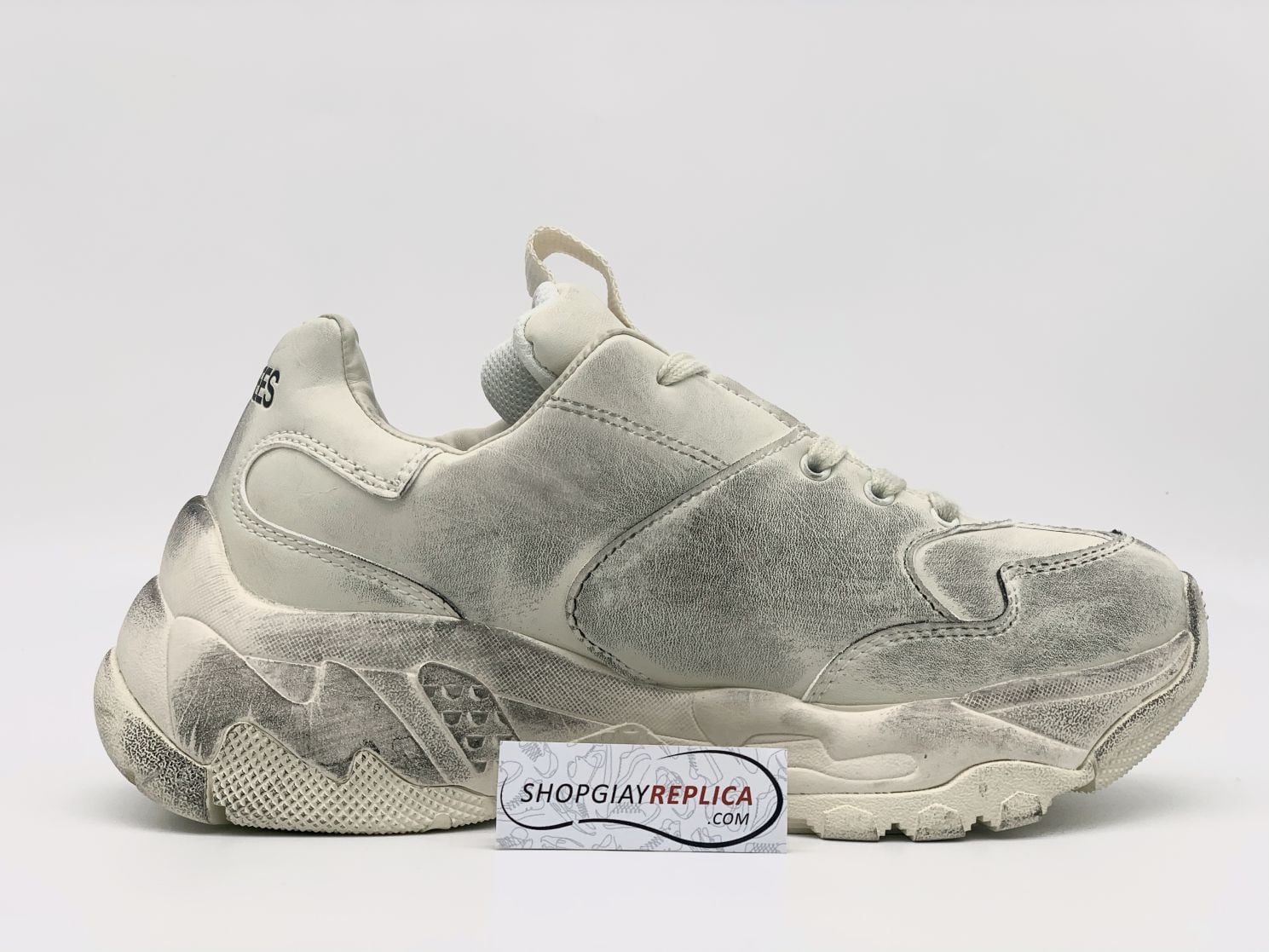 giày MLB NY chữ đen Dirty