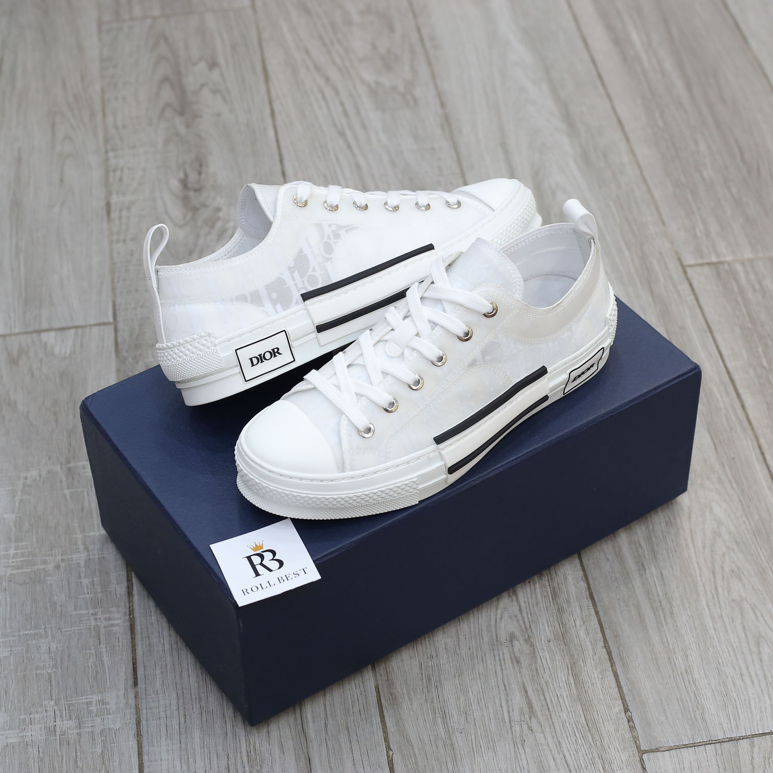 Giày Dior B23 Low Top White Dior Oblique Best Quality