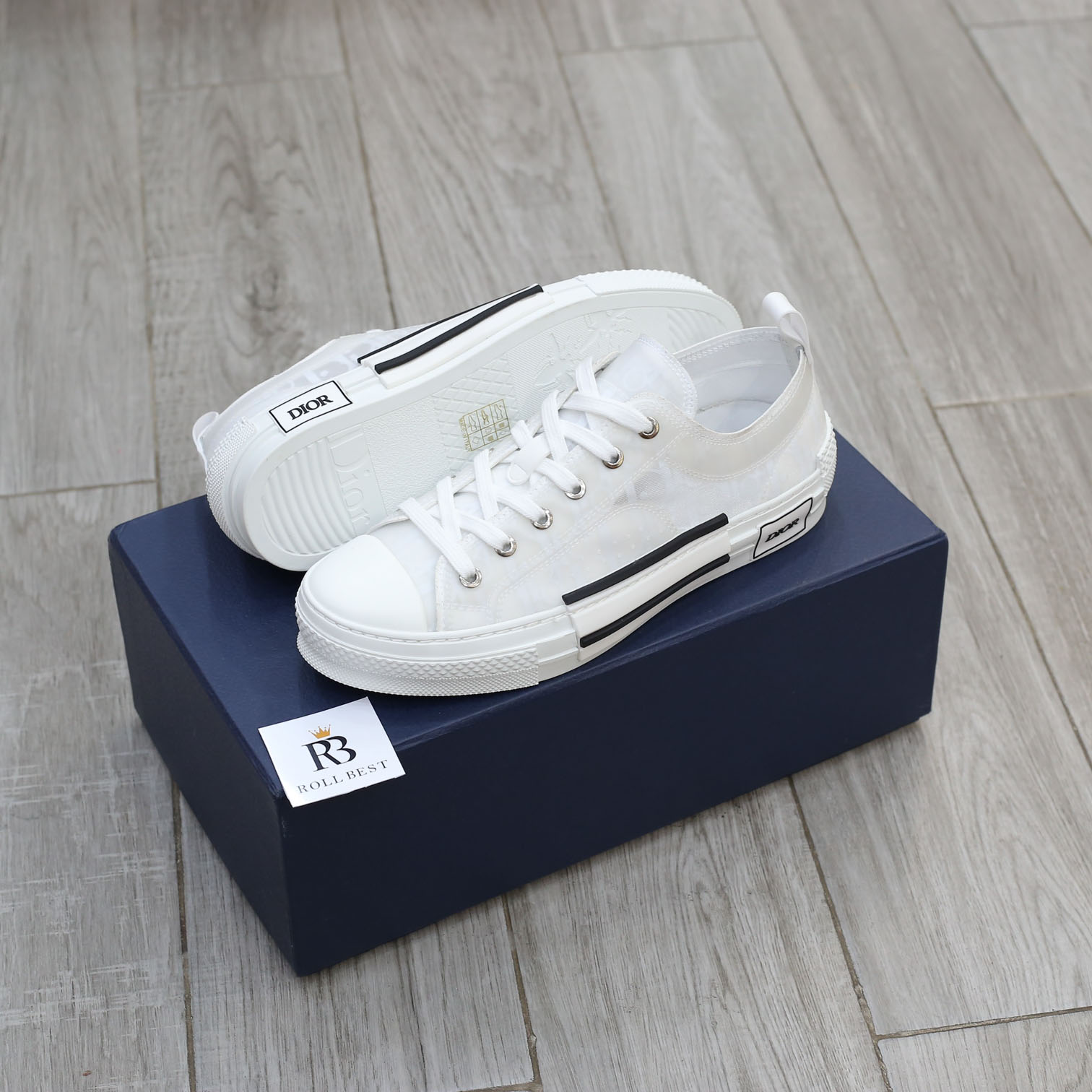 Giày Dior B23 Low Top White Dior Oblique Best Quality