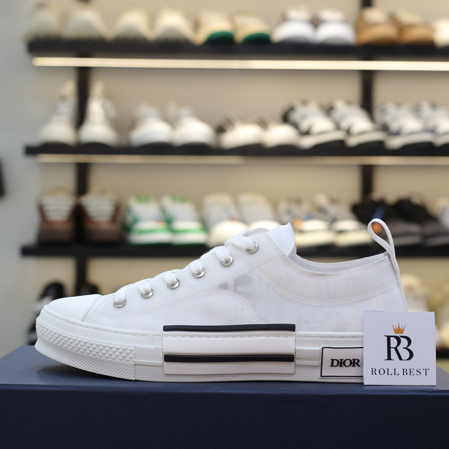 Giày Dior B23 Low Top White Dior Oblique Best Quality
