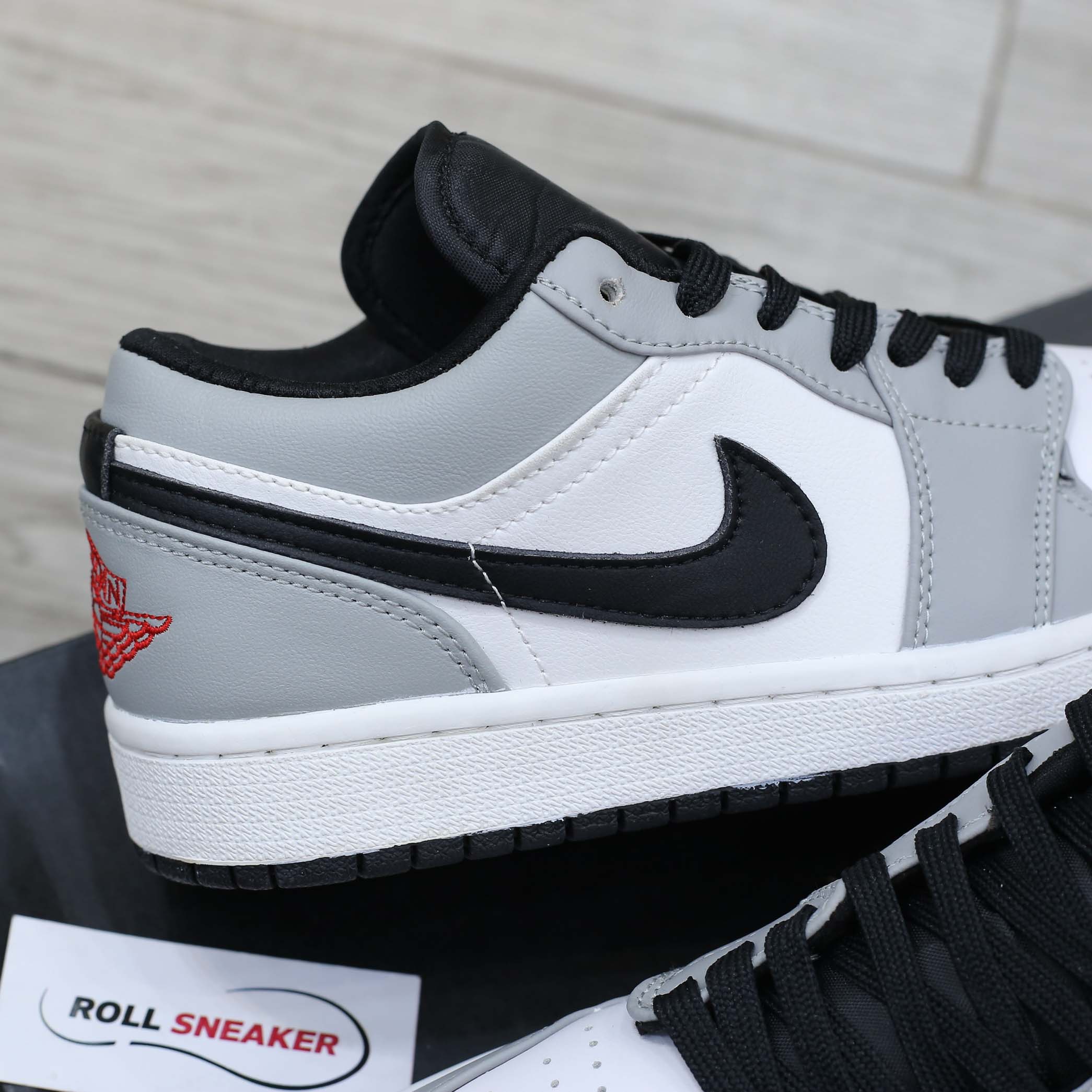 gót giày Jordan low light smoke grey