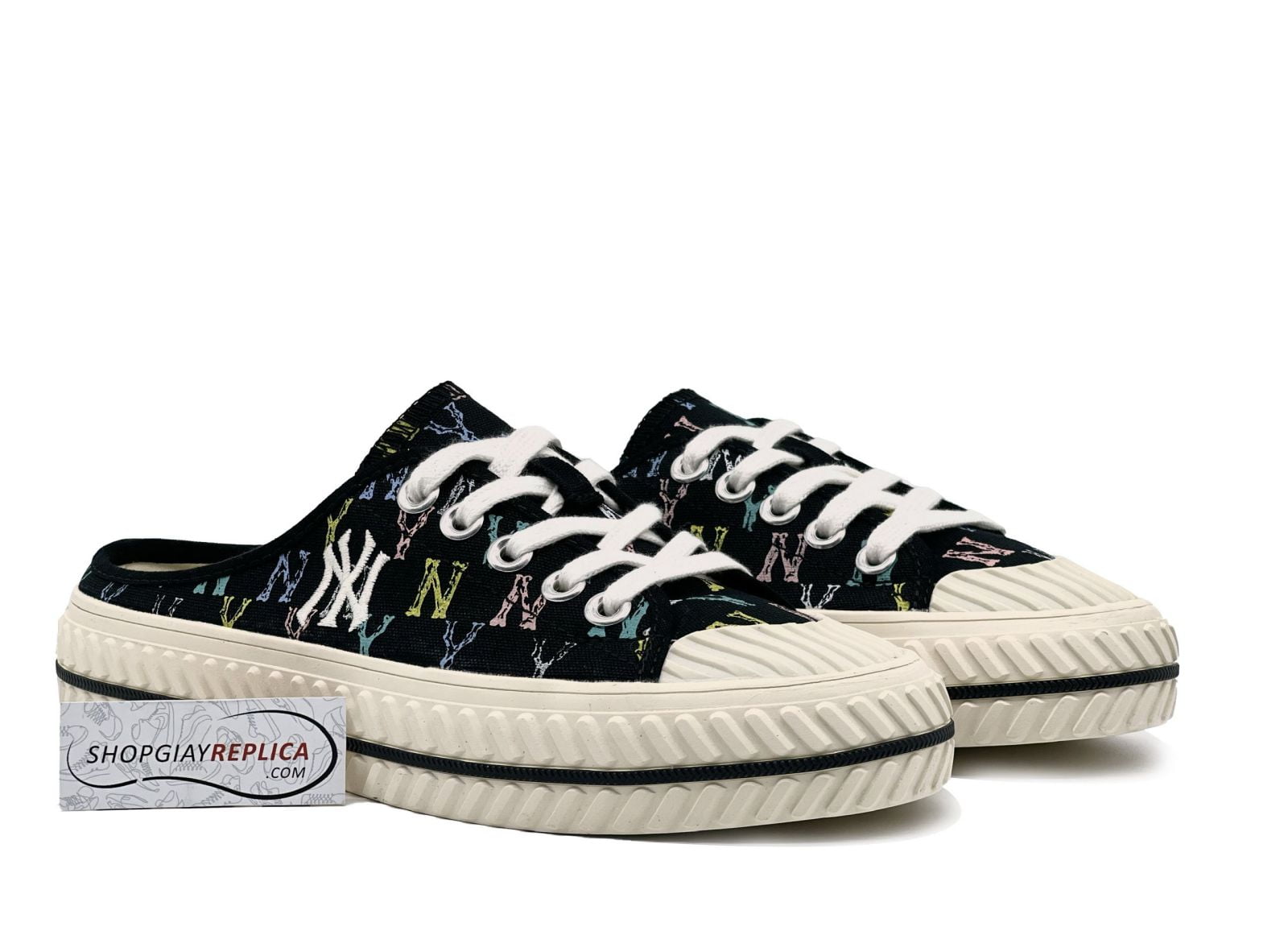 giày sục Mlb Mule Monogram New York Yankee
