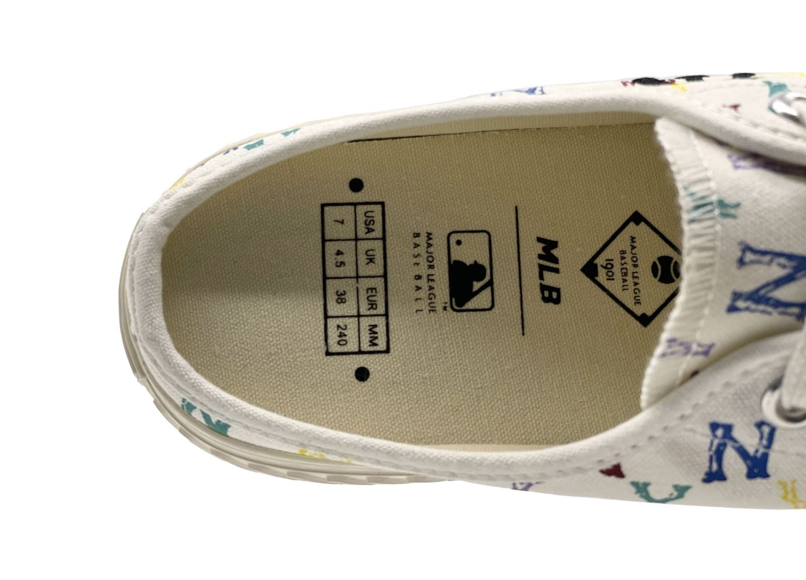 mlb mule monogram white