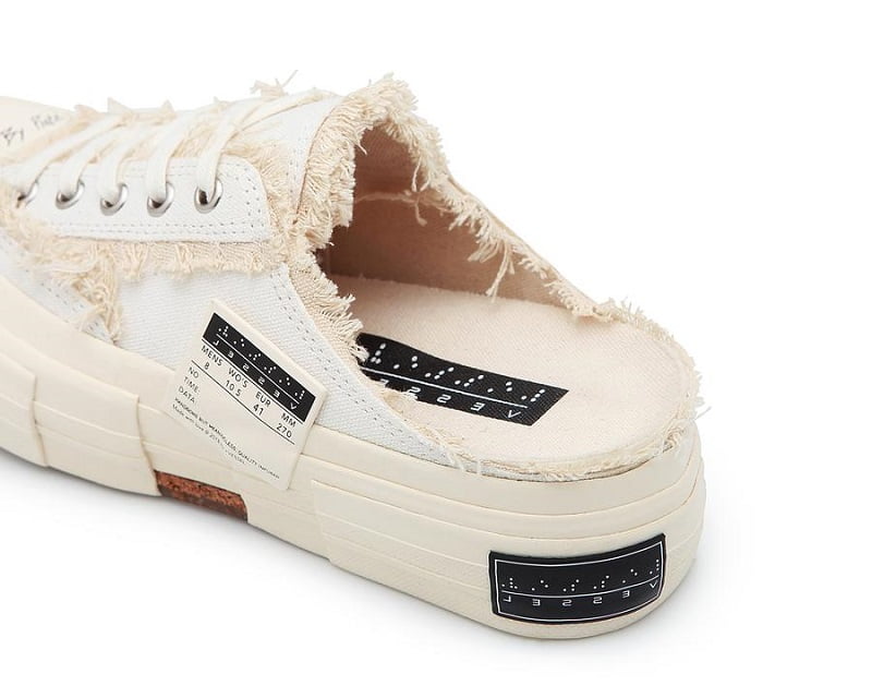 giày sục xvessel slip on trắng