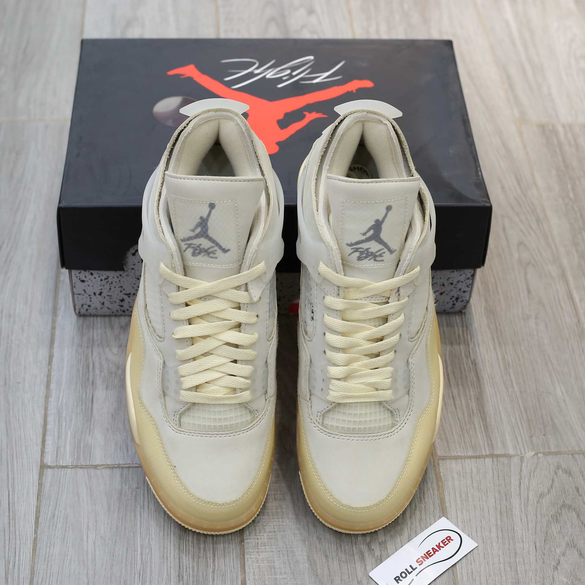 giày jordan 4 off white sail like auth