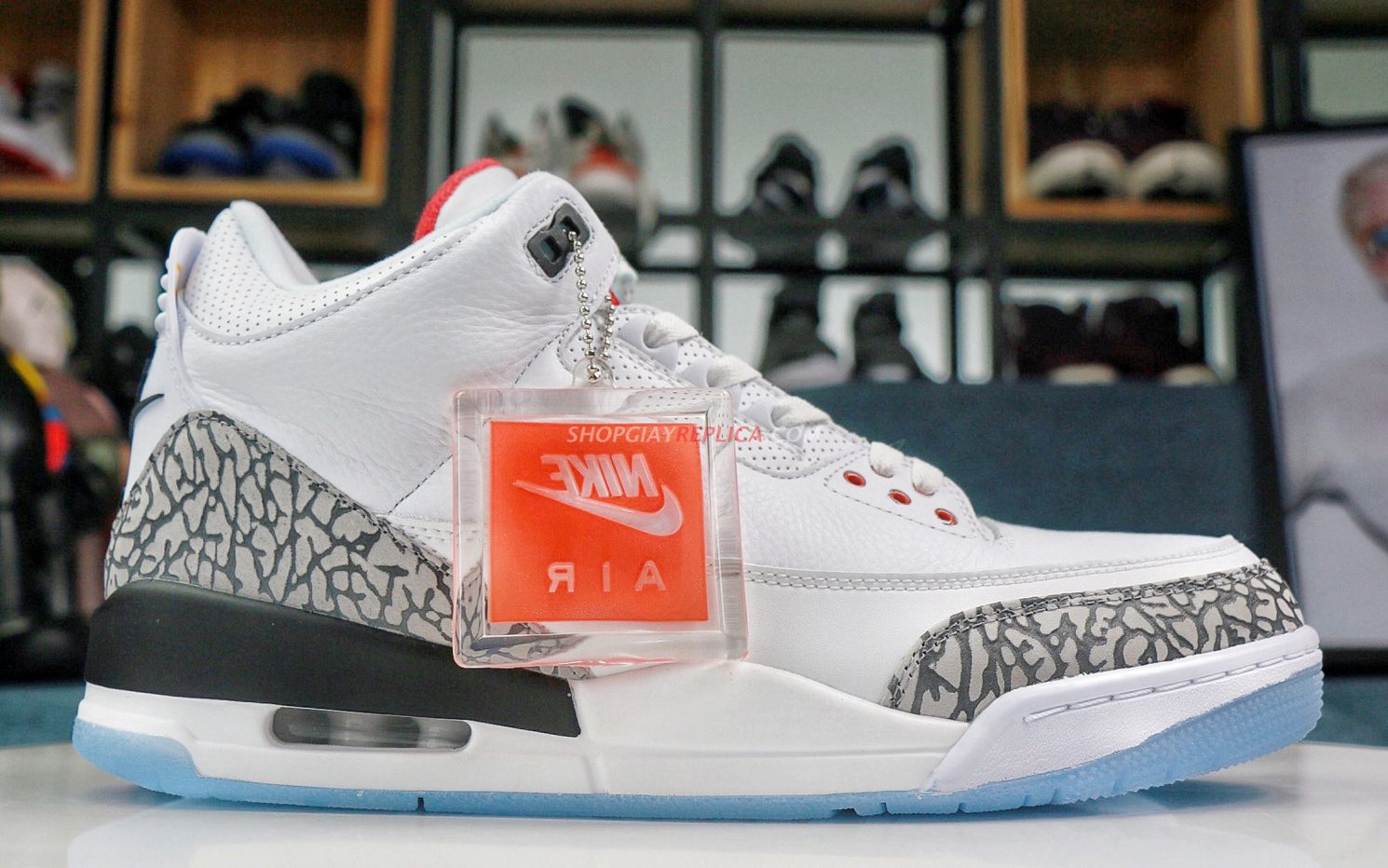 giày Nike Air Jordan 3 Retro White Cement rep 11 like auth
