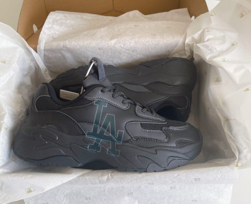 giày sneaker mlb bigball chunky lite la dodgers black đen