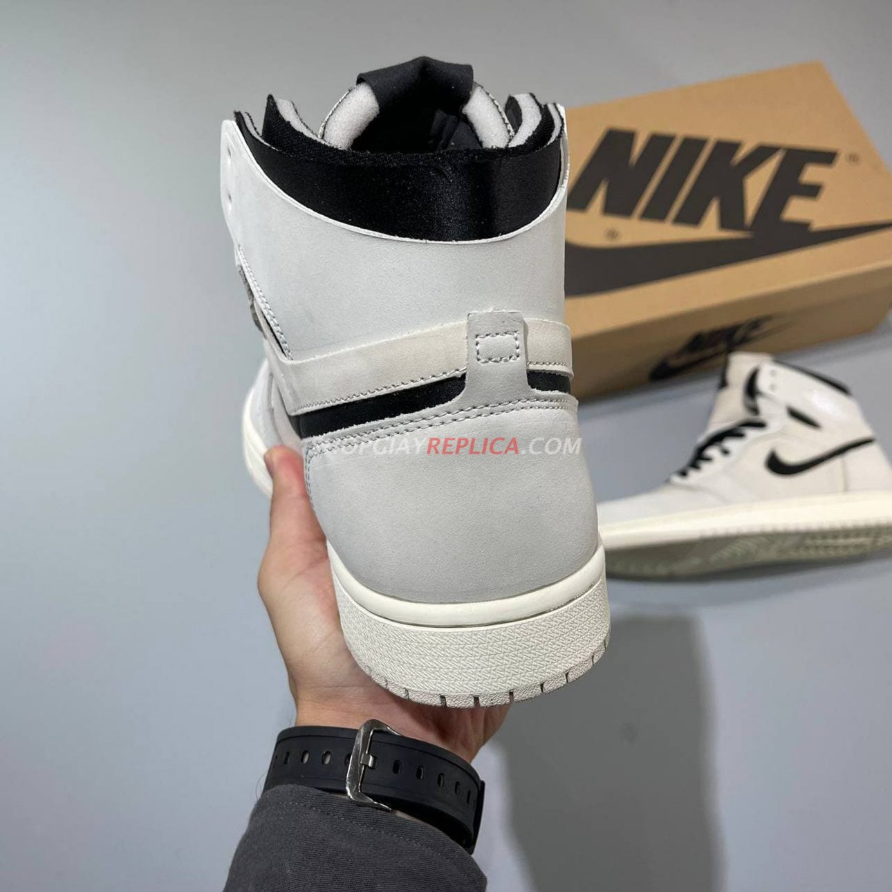 Giày Nike Air Jordan 1 Zoom Air Summit White Black rep 1:1