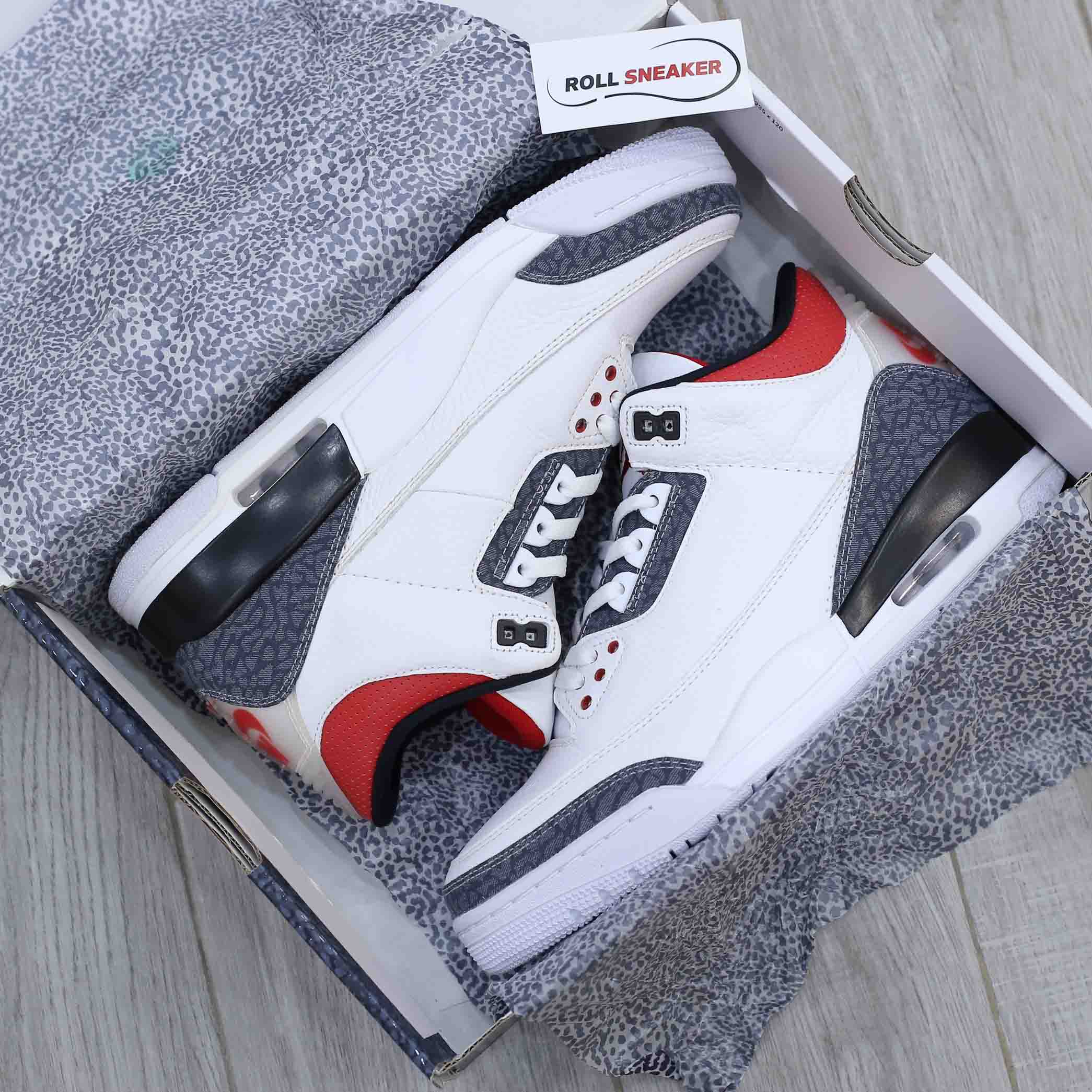 Giày Air Jordan 3 SE Fire Red Denim Like Auth