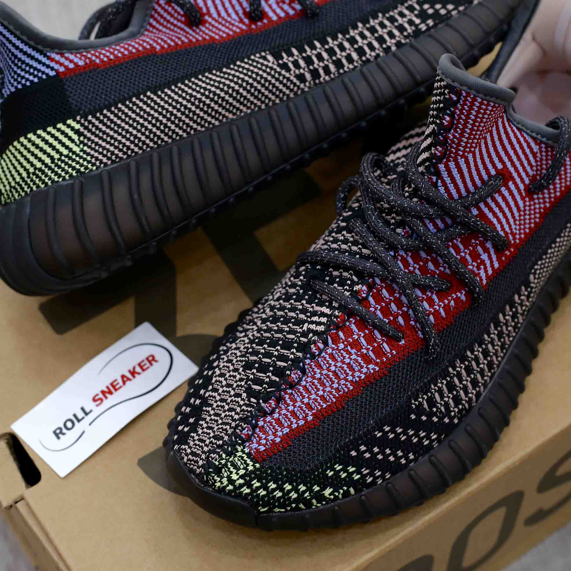 đế boost nén chính hãng Adidas Yeezy 350 V2 Yecheil Reflective phản quang