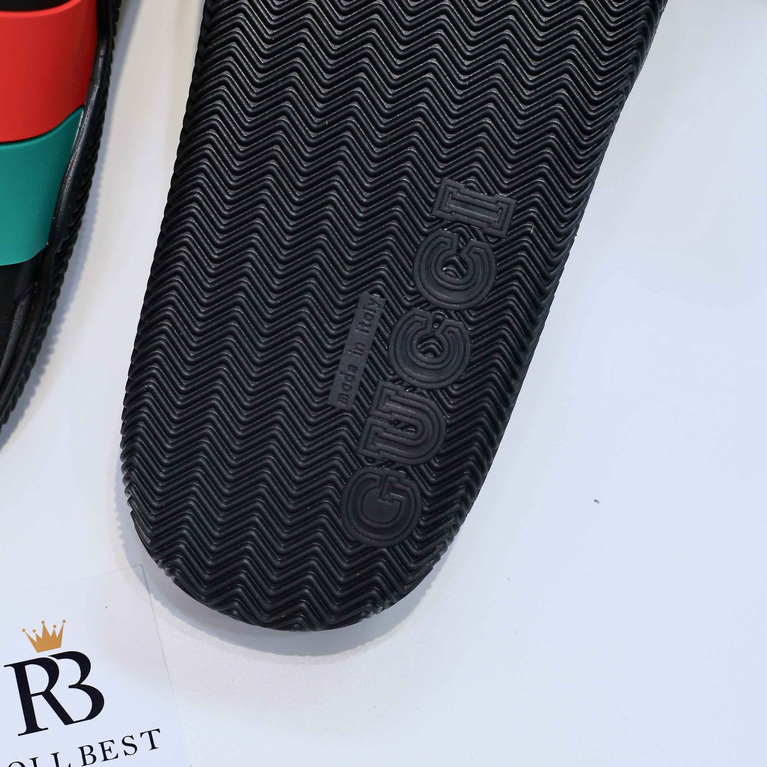 Dép Gucci Interlocking G Slide Black Like Auth