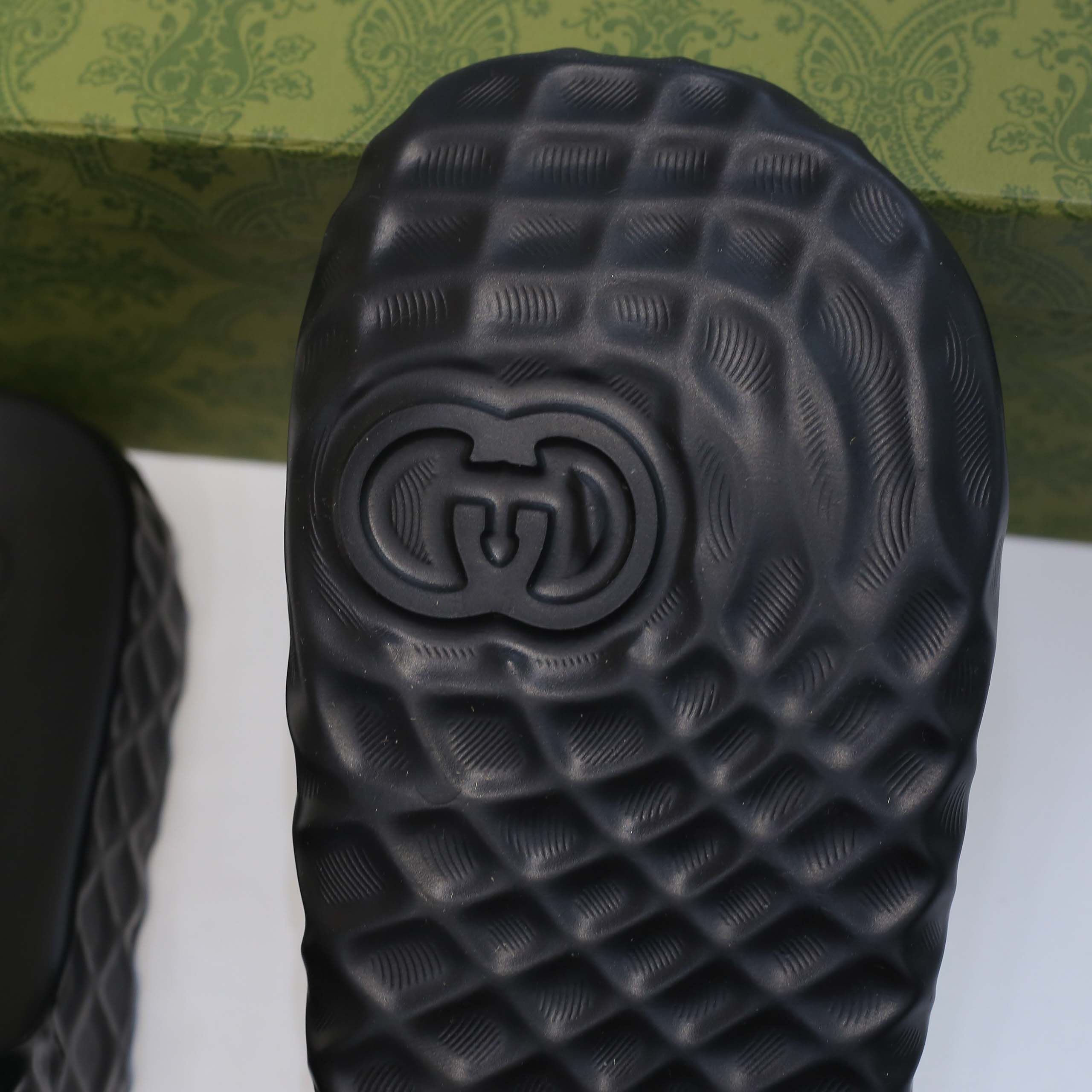 Dép Gucci Interlocking G Slide Sandal Black Like Auth