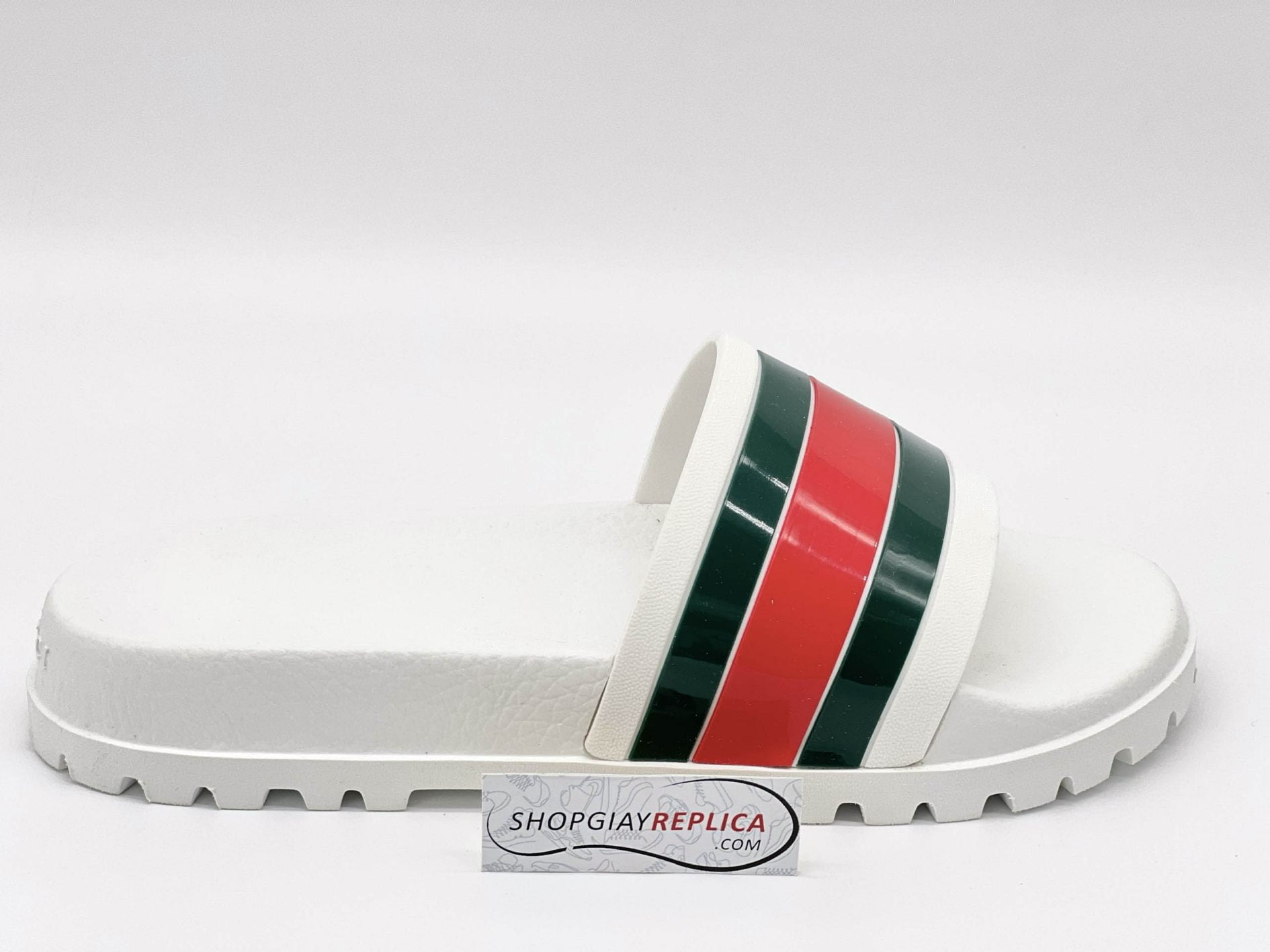dép gucci quai ngang trắng like auth rep 1:1