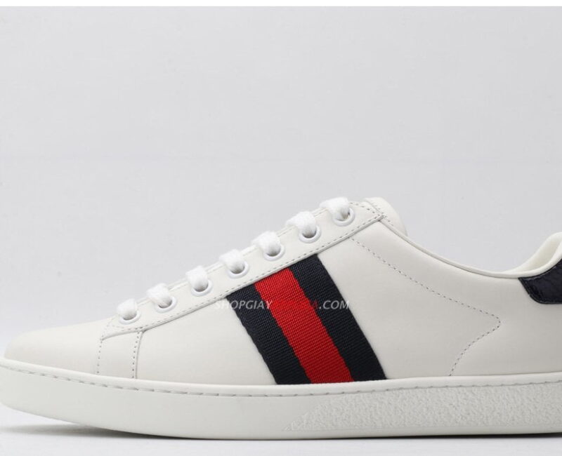 giày sneaker gucci ace trắng sọc đen đỏ