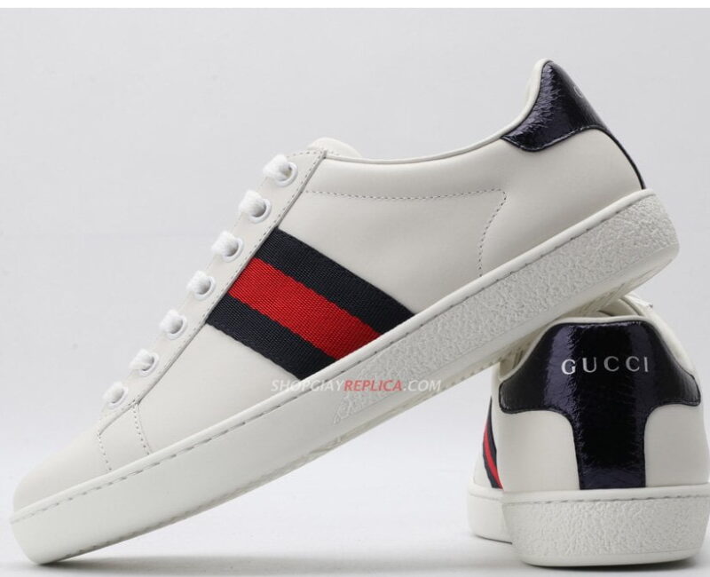 giày sneaker gucci ace white blue red like auth