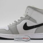 Giày Nike Air Jordan 1 Mid Light Smoke Grey V2 rep 1:1