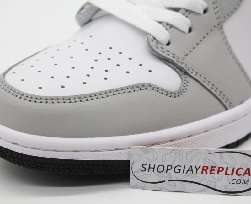 Giày Nike Air Jordan 1 Mid Light Smoke Grey V2 rep 1:1