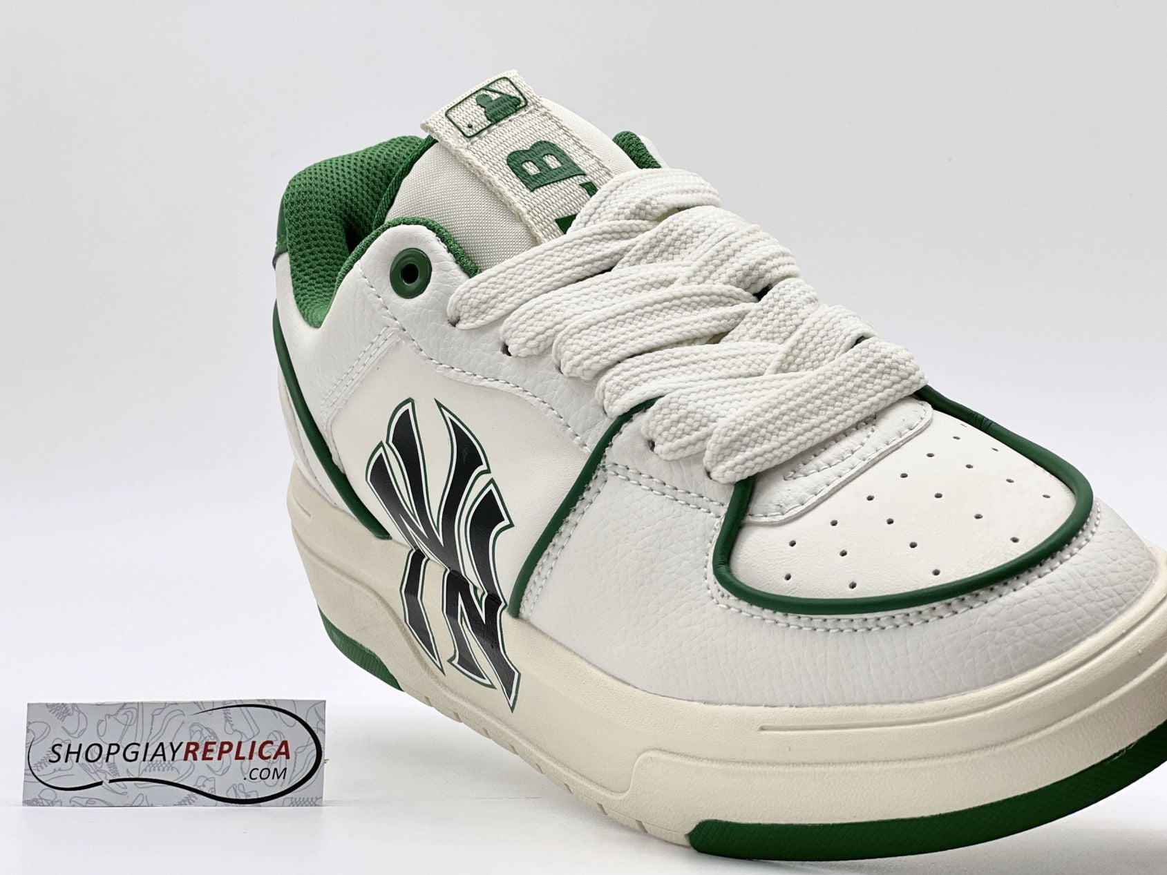 Giày MLB Chunky Liner New York Yankees White Green rep 1:1