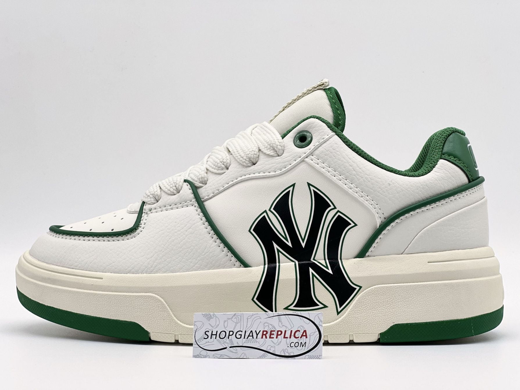 Giày MLB Chunky Liner New York Yankees White Green rep 1:1