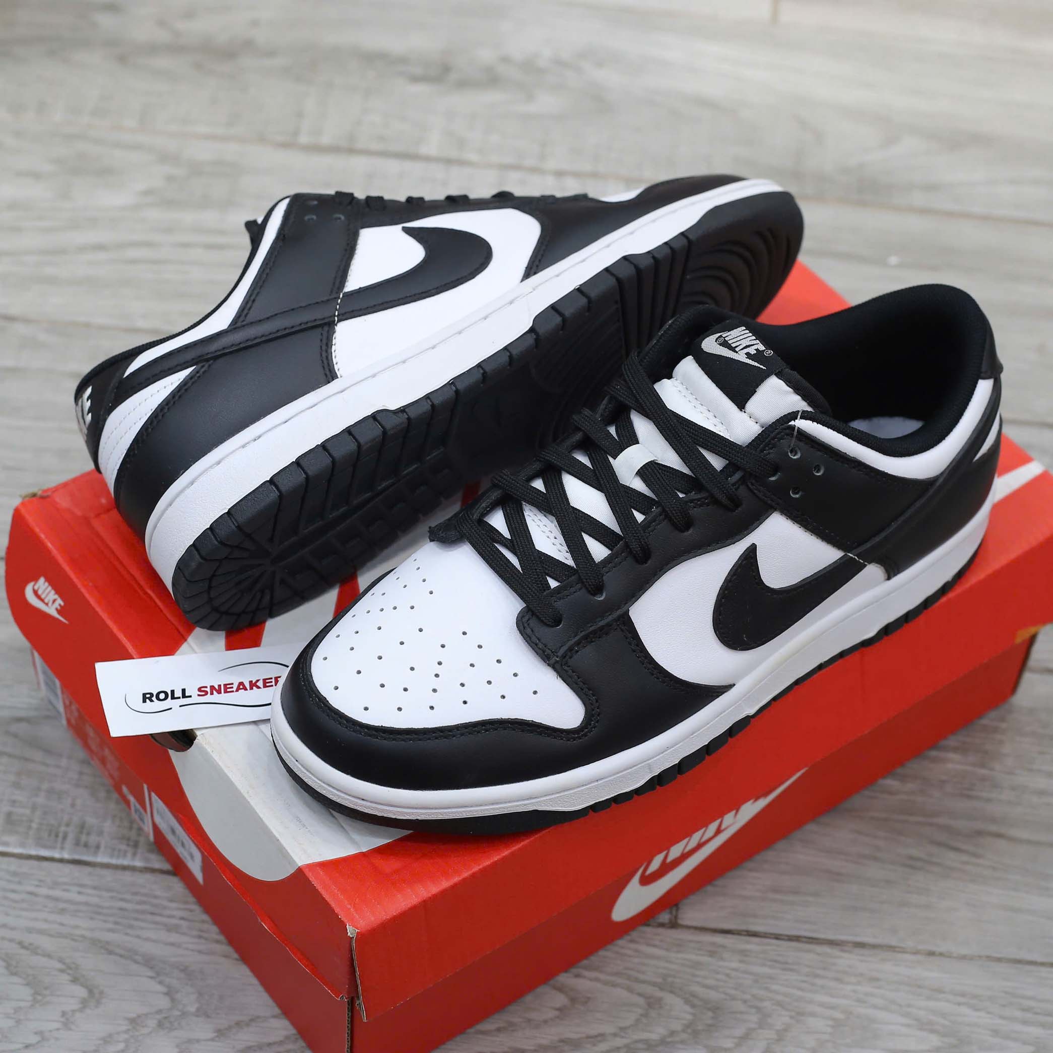 so sánh chi tiết nike dunk black white like auth