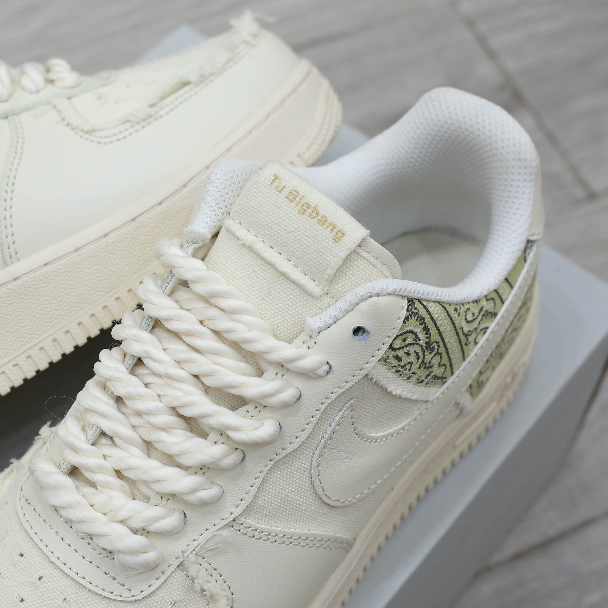 Giày Nike Air Force 1 Low Custom Paisley Dây Thừng replica