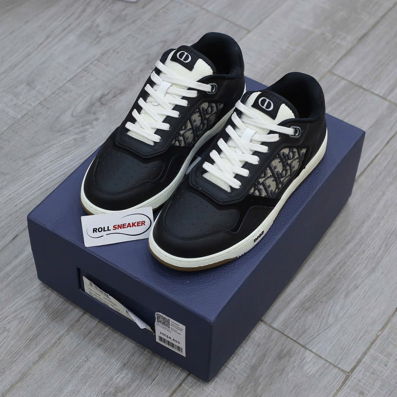 Giày Dior B27 Low Black họa tiết vải Dior Oblique Jacquard Like Auth