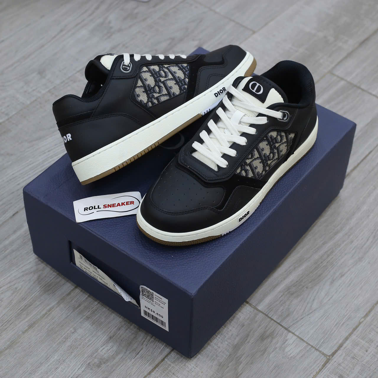 Giày Dior B27 Low Black họa tiết vải Dior Oblique Jacquard Like Auth