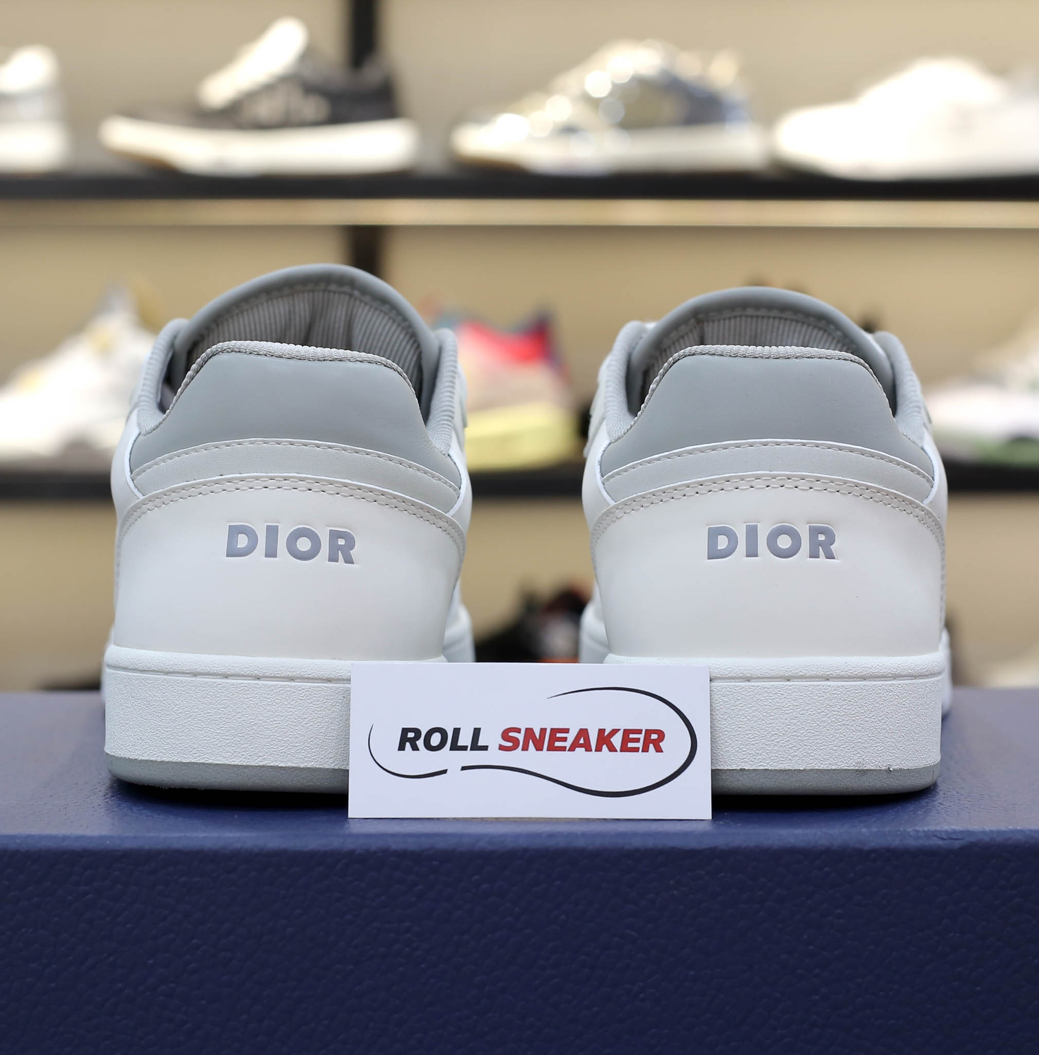 Dior B27 Low White Gray họa tiết Dior Oblique Galaxy